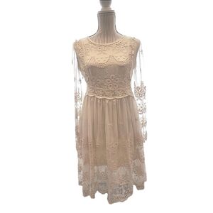 Chic Wish Lace & Crochet Dress